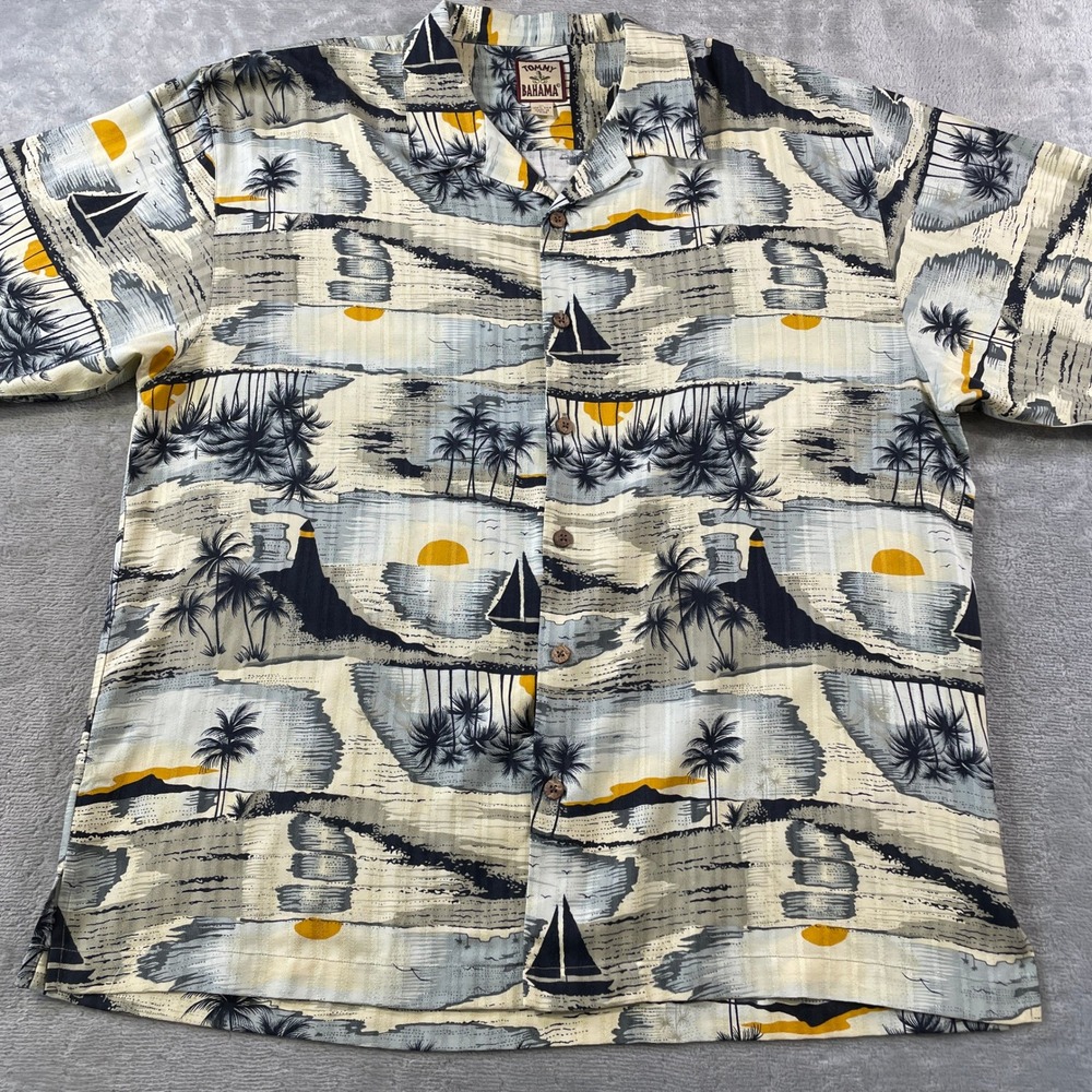 Tommy Bahama Silk Shirt Mens‎ XL Tropical Hawaiian Vacation Beach Resort Summer